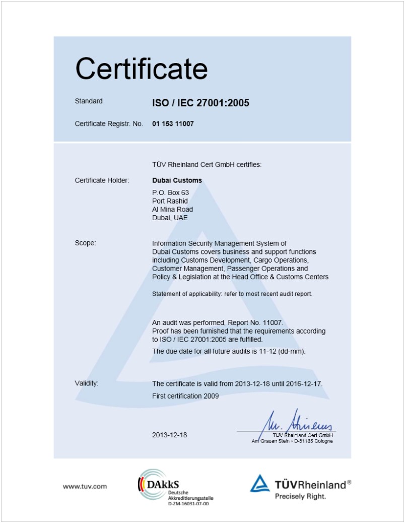 About Dubai Customs Dubai Customs Certificates